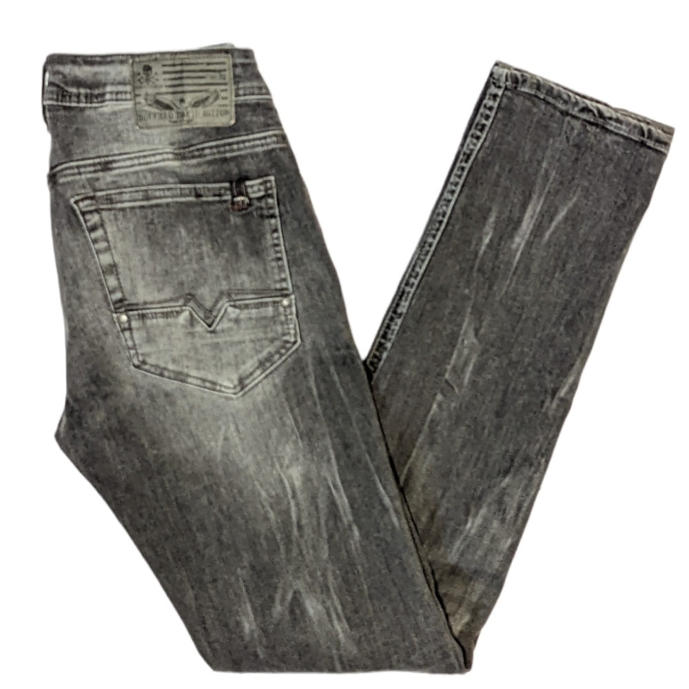 Buffalo David Bitton Max-x skinny stretch black/grey jeans sz 28